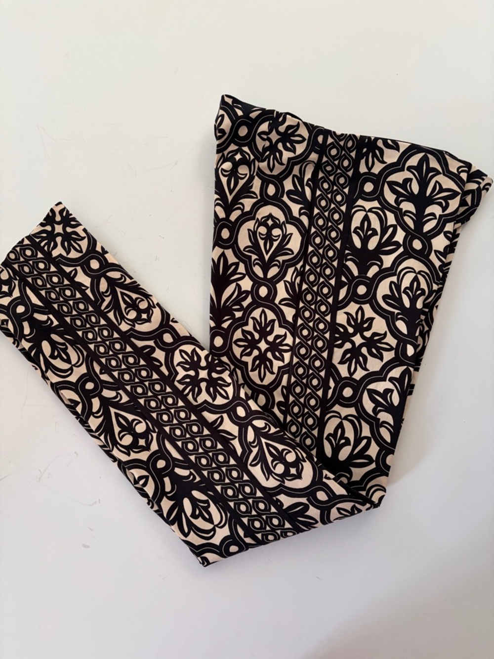 Gretchen Scott Pants GripeLess Pull On Pants Black and Cream Print New size XS